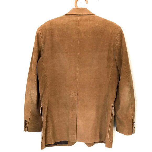 Vintage Montgomery Wards Tan Corduroy 2 Button Blazer Jacket R40 - Picture 2 of 12